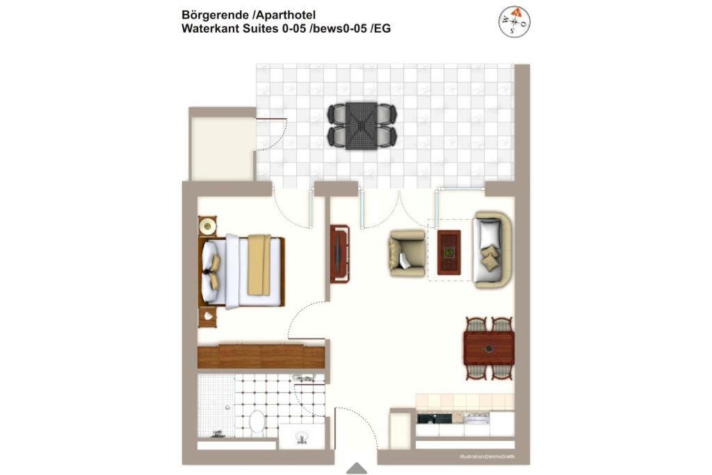 Waterkant Suite 0-05 보르게렌데레트비슈 외부 사진